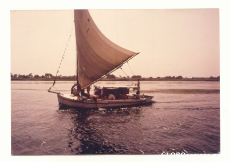 Postcard With wind southwards we navigated in the middle