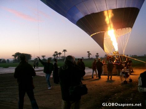 Postcard hot air ballon