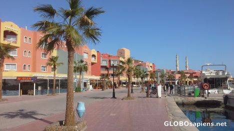 Postcard Promenade in the marina