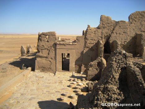 Postcard Temple of Dush from Fortress Ramparts