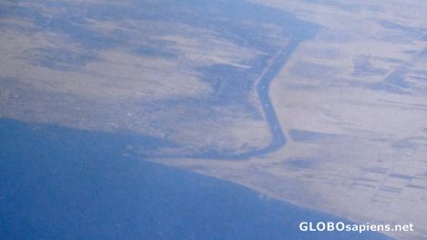 Postcard Suez and Suez Canal