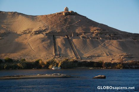 Postcard felucca sailing, nile river