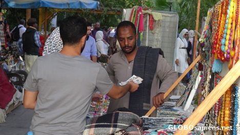 Postcard Souvenir vendors in the main alley