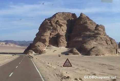 Postcard A road to Nuweiba