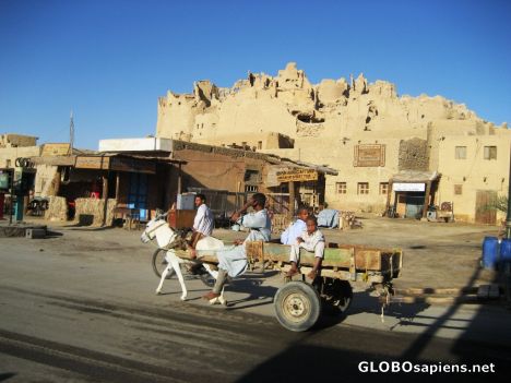 Postcard Shali Fortress seen from the Main Street