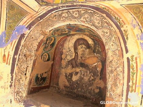 Postcard Old frescos of St Catherine