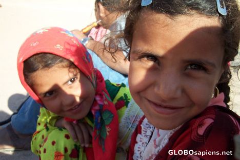 Postcard bedouin girls