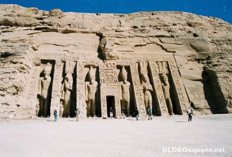 Postcard abu simbel,temple of nifertary