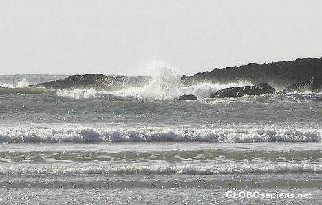 Postcard Breaking surf