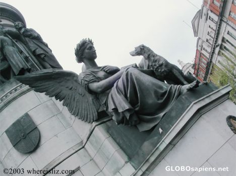 Postcard Detail, Daniel O'Connell Statue, Dublin, Ireland