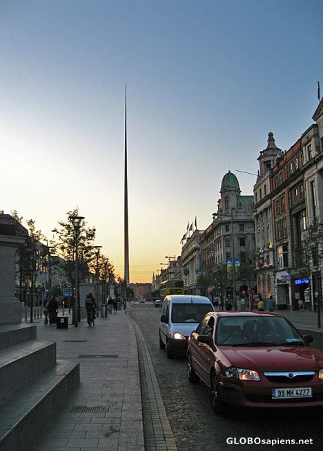 Postcard Dublin Spire in O'Connell Street