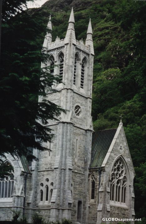 Postcard gothic chappel @ kylemore abbey