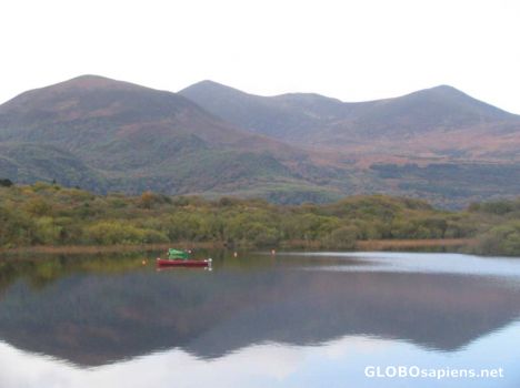 Postcard Lough Leane and mountain