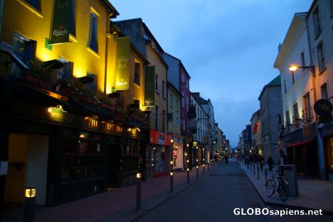 Postcard Cork - centre just before dusk