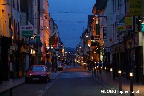 Postcard Cork - city centre in the evening
