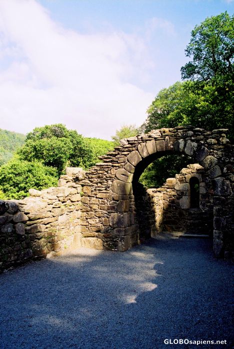 Postcard Glendalough - Church