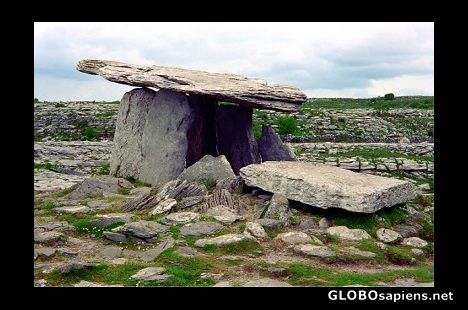 Postcard Dolmen on the Burren, Ireland