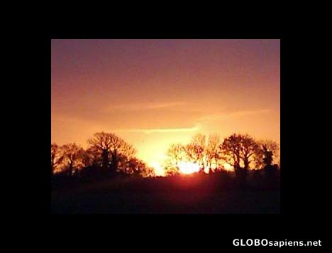 Postcard Sunrise in January