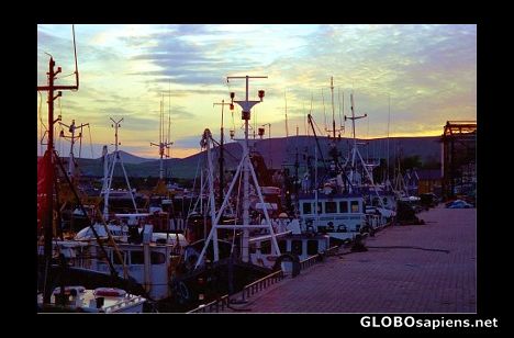 Postcard Sunset over Dingle harbour, Ireland