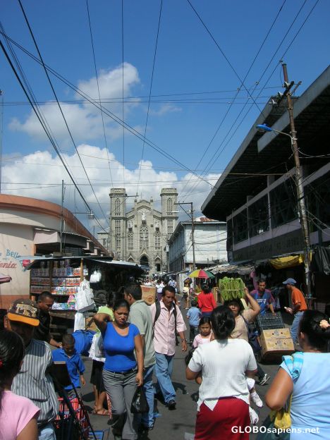 Postcard Busy street