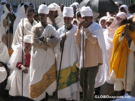 Postcard Ethiopian Copt Monks
