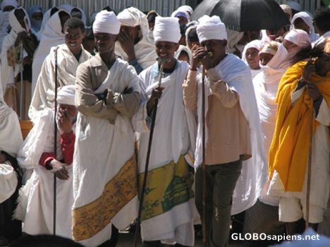 Postcard Monks in Debre Libanos.