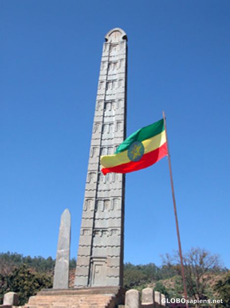 Postcard Aksum stela.