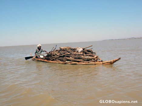 Postcard Lake Tana merchants.