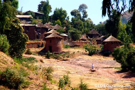 Postcard Lalibela old village