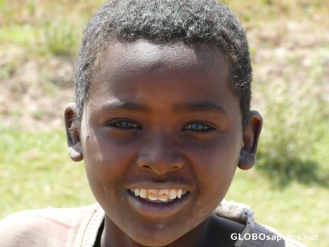 young boy smiling