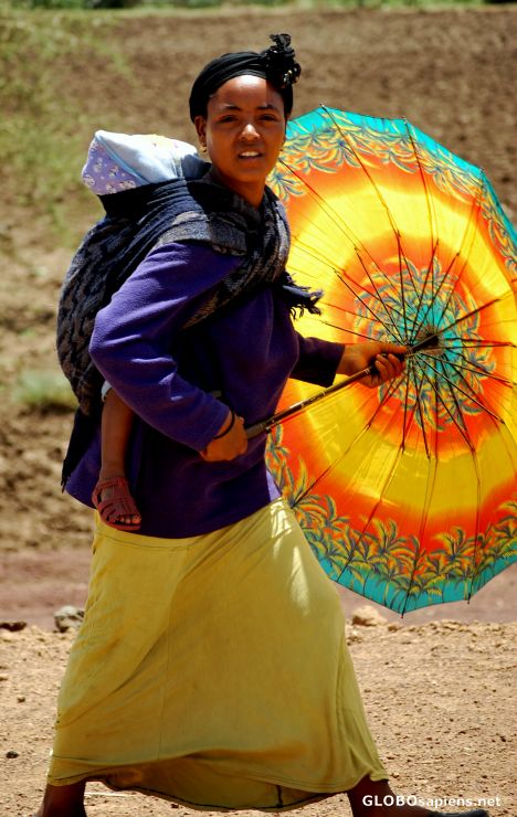 Postcard The umbrella
