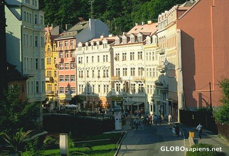 Postcard Karlovy Vary Street, Prague