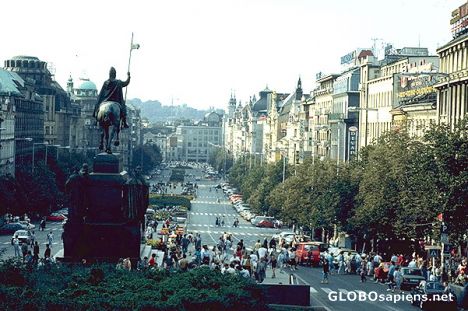 Postcard Busy Streets of Prague