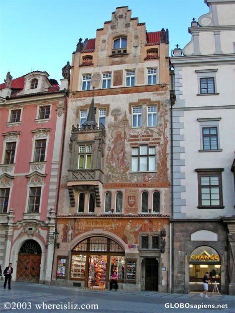 Postcard Typical Prague, Czech Republic