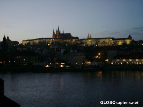 Postcard Prague Castle at dusk