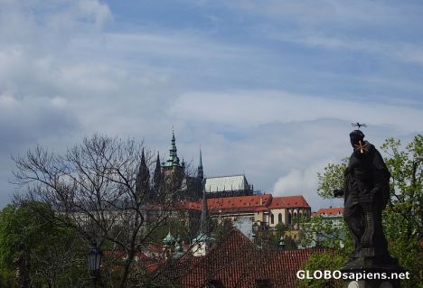 Postcard Prague from Charles' bridge