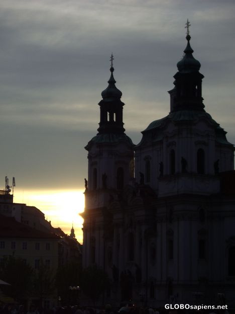 Postcard Prague at sunset