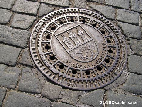 Postcard It's just a manhole