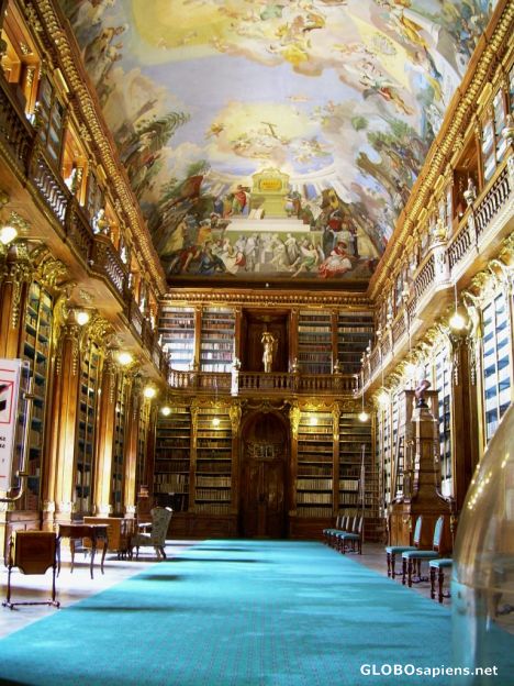 Postcard Strahov Library