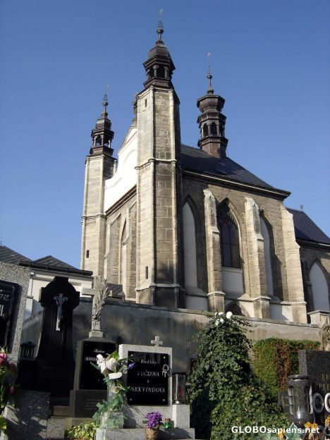 Postcard Kostnice Ossuary Church