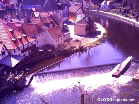 Postcard Vlatva River 6o10 St Vitus Weir