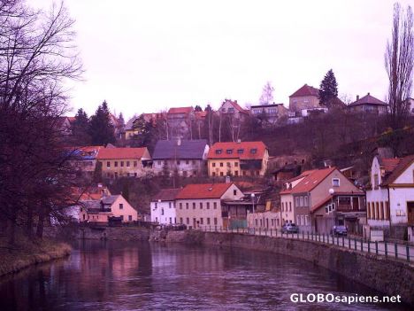 Postcard Vltava River 3o10 Suburbs