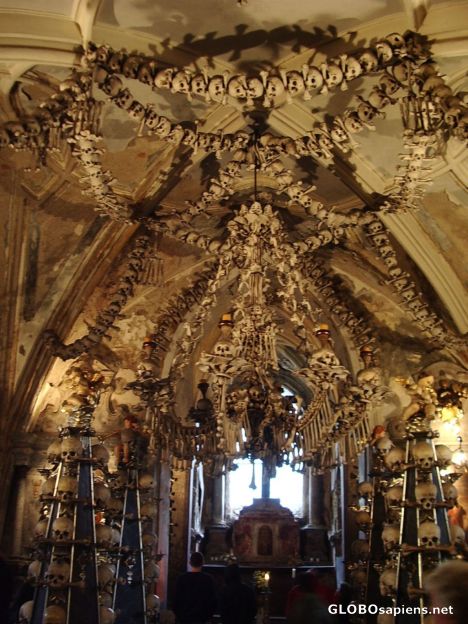 Postcard ossuary in Kutna Hora