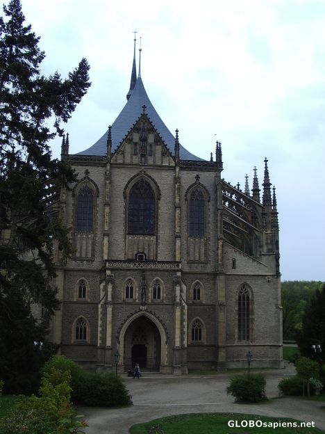 Postcard Saint Barbara's church in Kutna Hora