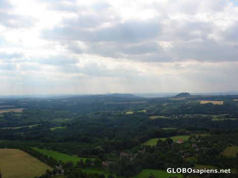 Postcard Rays over Bohemian Paradise