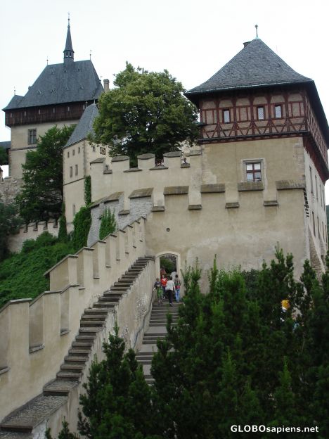 Postcard Karstejn - the Royal treasury