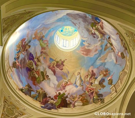 Postcard Baroque basilica in Hejnice.