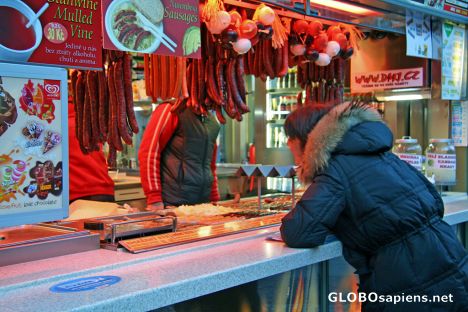Postcard The Girl with the Sausage Head