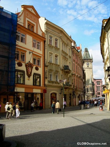Postcard Where Celetná Str. starts