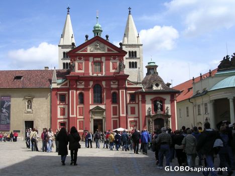 Postcard Bazilika Sv. Jiří - barokní průčelí